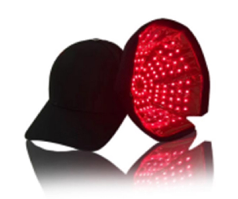 The Solomon's Crown light cap: black cap exterior and 150-LED three-wavelength interior array